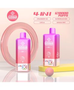 GB - GUDBAR 4 IN 1 120.000 PUFFS (SIN NICOTINA) STRAWBERRY ICE...
